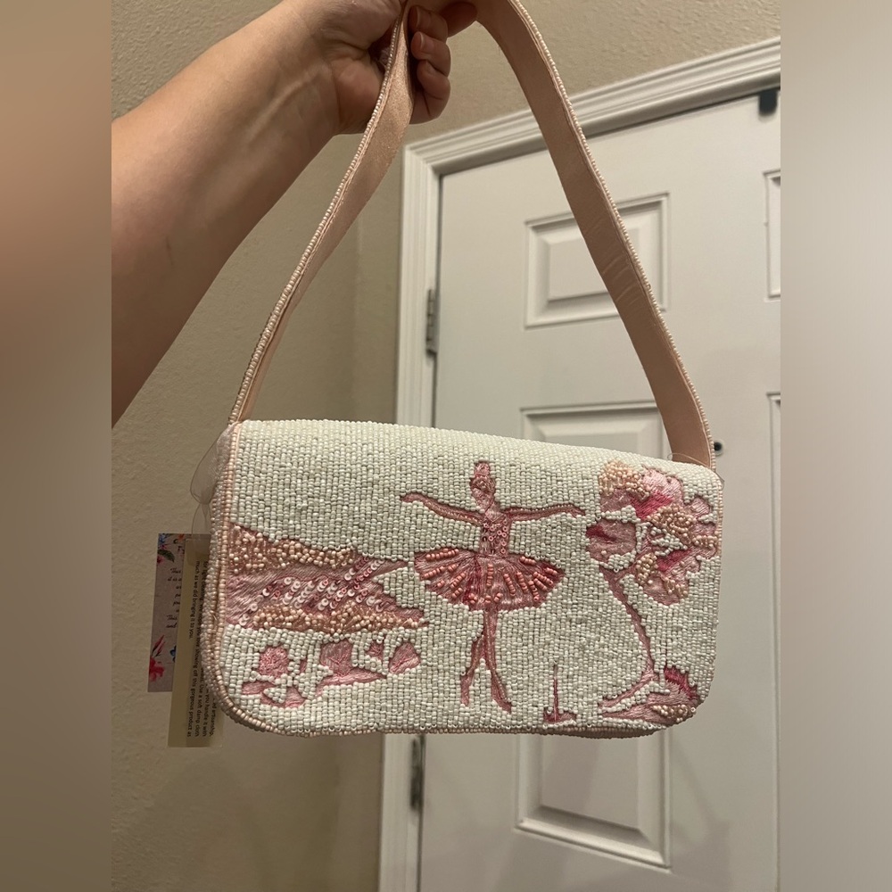 India Beaded Bag Pink Ballerina